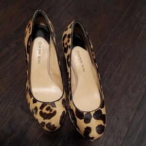 Gianni Bini leopard platform pumps